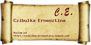 Czibulka Ernesztina névjegykártya